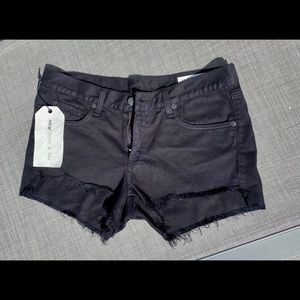 NWT! Rag & Bone black cut off shorts